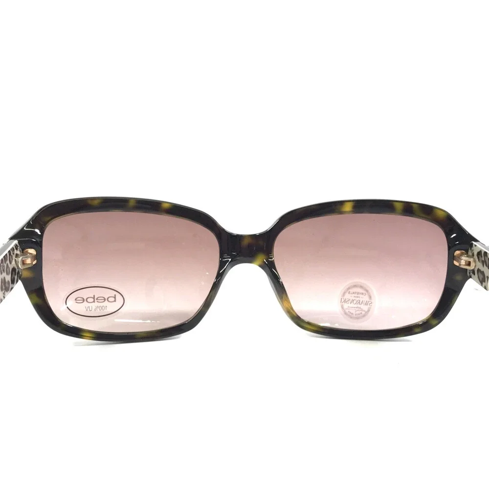 Bebe Sunglasses FINEST BB7080 215 Tortoise Brown Frames with Red Gradient Lenses